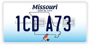 1CDA73  license plate in MO