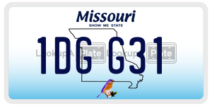 1DGG31  license plate in MO