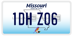 1DHZ06  license plate in MO