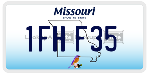 1FHF35  license plate in MO