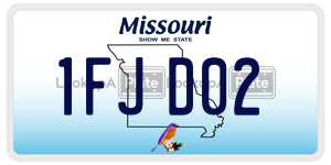 1FJD02  license plate in MO