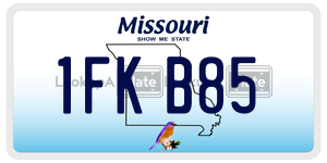 1FKB85  license plate in MO
