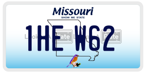 1HEW62  license plate in MO