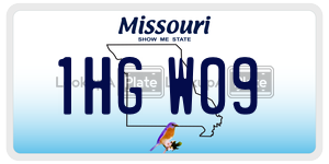 1HGW09  license plate in MO
