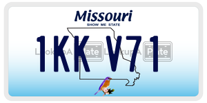 1KKV71  license plate in MO