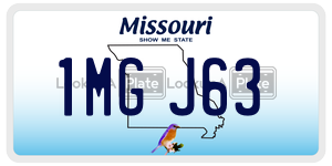 1MGJ63 license plate in Missouri
