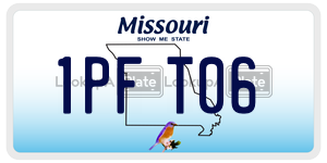 1PFT06  license plate in MO