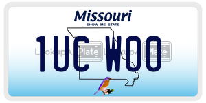 1UCW00  license plate in MO