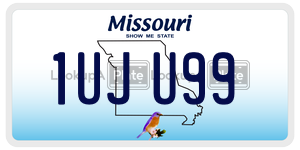 1UJU99  license plate in MO