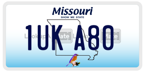 1UKA80  license plate in MO
