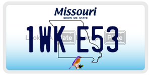 1WKE53  license plate in MO