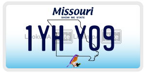 1YHY09  license plate in MO