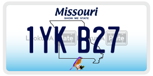 1YKB27  license plate in MO