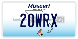 20WRX  license plate in MO