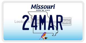 24MAR  license plate in MO