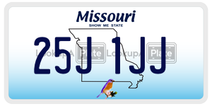25J1JJ  license plate in MO