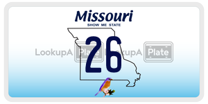 26  license plate in MO