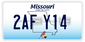 2AFY14  license plate in MO