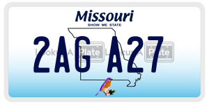 2AGA27  license plate in MO