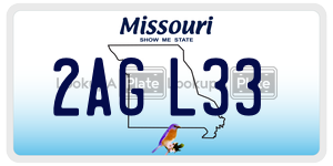2AGL33  license plate in MO