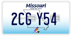 2CGY54  license plate in MO