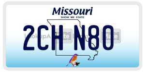 2CHN80  license plate in MO