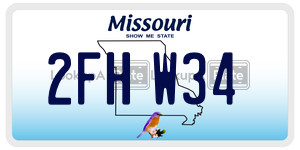 2FHW34  license plate in MO