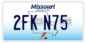 2FKN75  license plate in MO