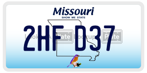 2HFD37 license plate in Missouri