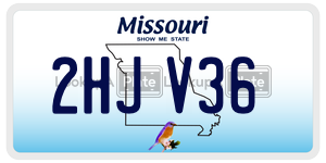 2HJV36  license plate in MO
