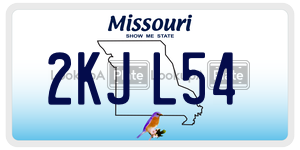 2KJL54  license plate in MO