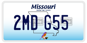 2MDG55  license plate in MO