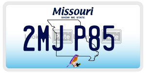 2MJP85  license plate in MO