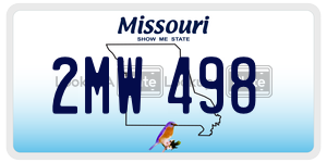 2MW498 license plate in Missouri