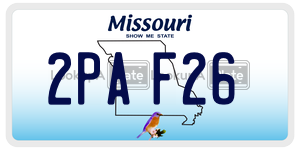 2PAF26  license plate in MO