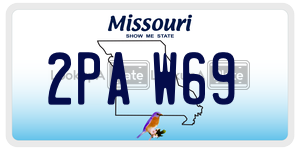 2PAW69  license plate in MO