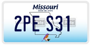 2PES31  license plate in MO
