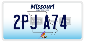 2PJA74  license plate in MO
