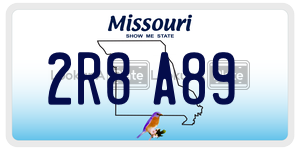 2R8A89  license plate in MO