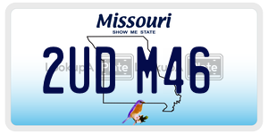 2UDM46  license plate in MO