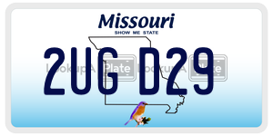 2UGD29  license plate in MO