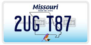2UGT87  license plate in MO