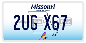 2UGX67  license plate in MO