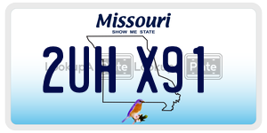 2UHX91  license plate in MO