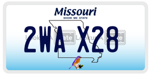 2WAX28  license plate in MO
