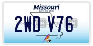 2WDV76  license plate in MO