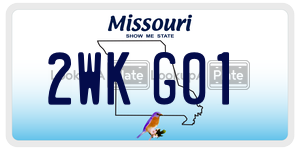 2WKG01  license plate in MO