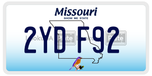 2YDF92  license plate in MO