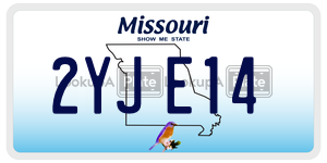 2YJE14  license plate in MO