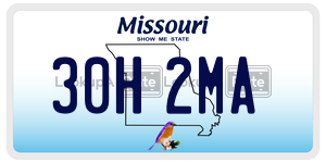 30H2MA  license plate in MO